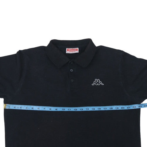 Kappa Men's Black XL Cotton Short Sleeve Polo Shirt
