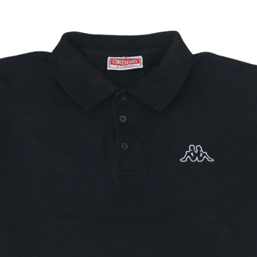 Kappa Men's Black XL Cotton Short Sleeve Polo Shirt