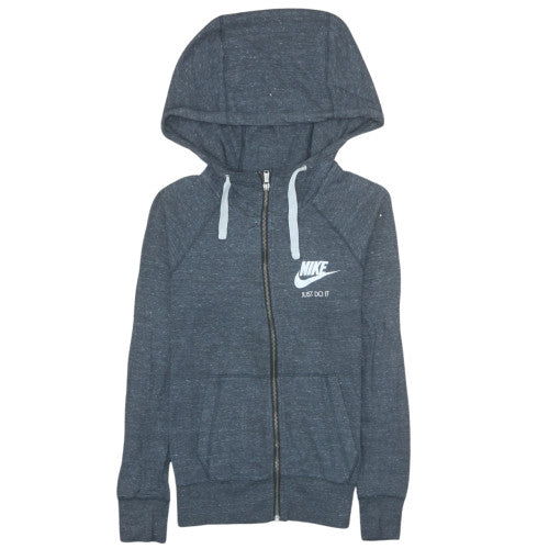 Nike Women's Grey Full Zip Hoodie XS Cotton Blend Sportswear