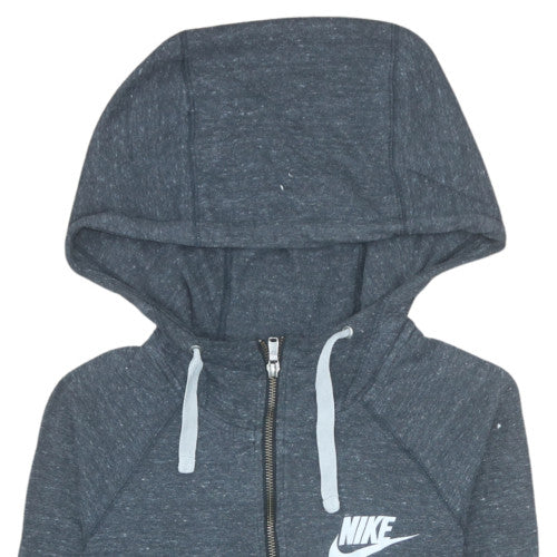 Nike Women's Grey Full Zip Hoodie XS Cotton Blend Sportswear