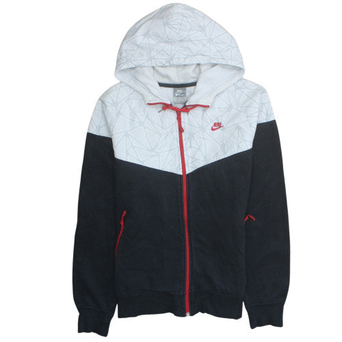Nike Men's Black & White Full Zip Hoodie M Sportswear