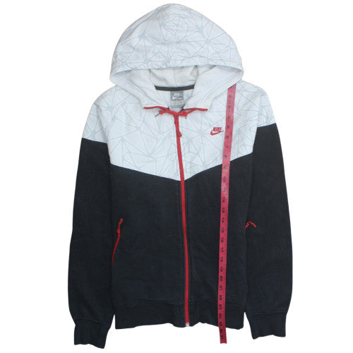 Nike Men's Black & White Full Zip Hoodie M Sportswear