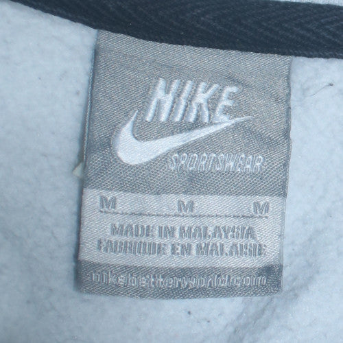 Nike Men's Black & White Full Zip Hoodie M Sportswear