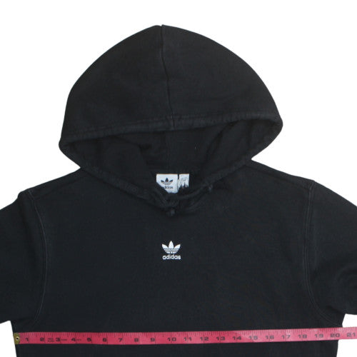 Adidas Women's Black Pullover Hoodie Size 8 Casual Cotton Blend
