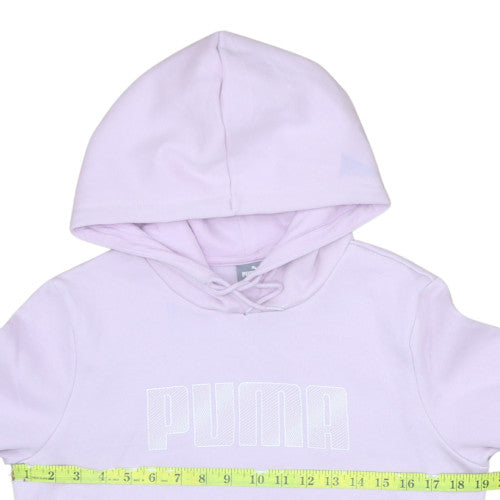 Puma Womens Pink Pullover Hoodie Medium Casual Logo Sweatshirt