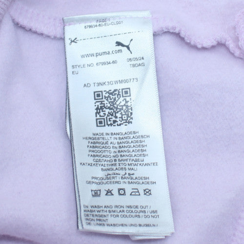 Puma Womens Pink Pullover Hoodie Medium Casual Logo Sweatshirt