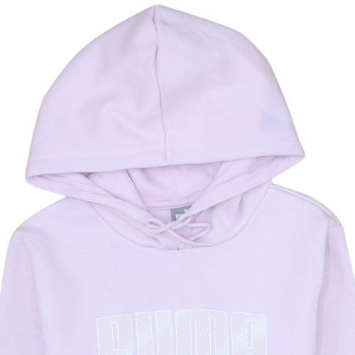 Puma Womens Pink Pullover Hoodie Medium Casual Logo Sweatshirt