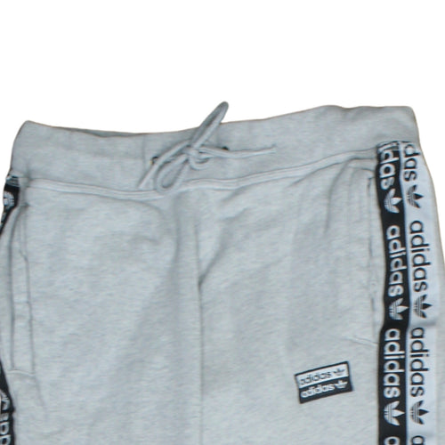 Adidas Women's Grey Jogger Trousers Size 8 Regular Fit Fleece