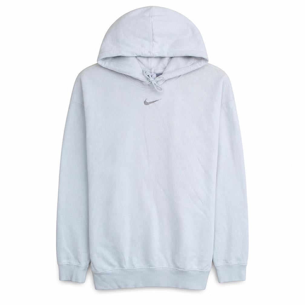 Front view of Nike Men's White Pullover Hoodie S Regular Fleece Sportswear