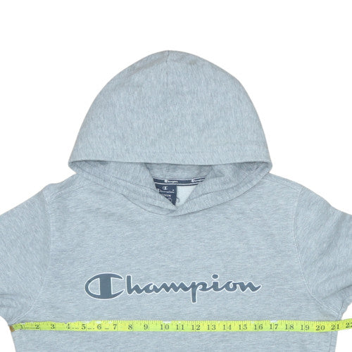 Champion Men's Grey Pullover Hoodie Medium Regular Fit Logo Fleece