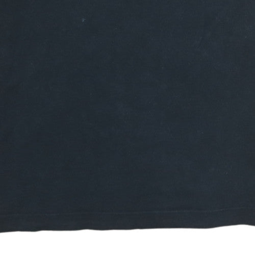 Champion Men's Black Large Logo Tape Shoulder Sports T-Shirt