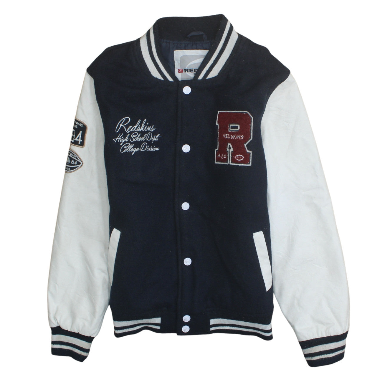 Redskins Boys Blue Varsity Jacket 12 Years Polyester Lined College Style