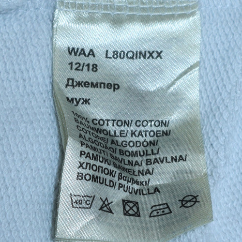 Lee Men's White Logo Graphic Pullover Sweatshirt Size M