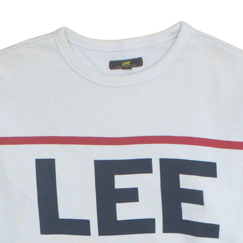 Lee Men's White Logo Graphic Pullover Sweatshirt Size M