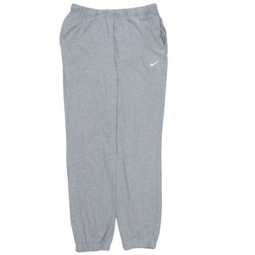 Nike Men’s Grey Cotton Sweatpants L Regular Fit Elastic Waist