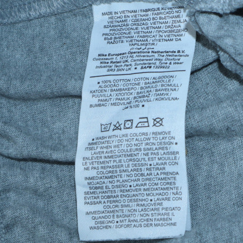 Nike Men’s Grey Cotton Sweatpants L Regular Fit Elastic Waist