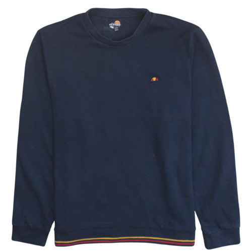 Ellesse Men's Blue 2XL Pullover Sweatshirt Crew Neck Logo Cotton