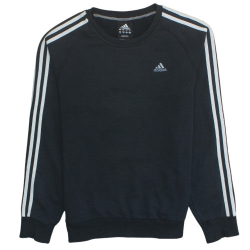 adidas Men's Black Small Crew Neck Pullover Sweatshirt