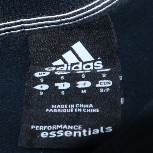 adidas Men's Black Small Crew Neck Pullover Sweatshirt