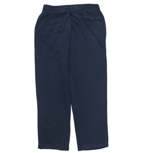 Nike Men Blue Fleece Sweatpants L Regular Fit Elastic Waist Trousers