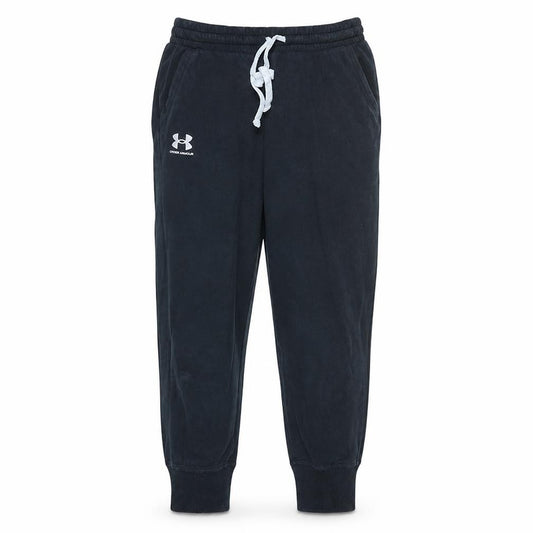 Front view of Under Armour Men's Black Large Fleece Jogger Activewear Trousers