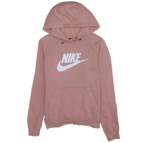 Nike Womens Pink Pullover Hoodie Small Cotton Blend Casual