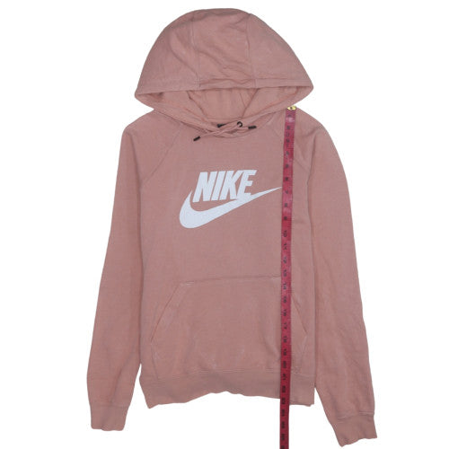 Nike Womens Pink Pullover Hoodie Small Cotton Blend Casual