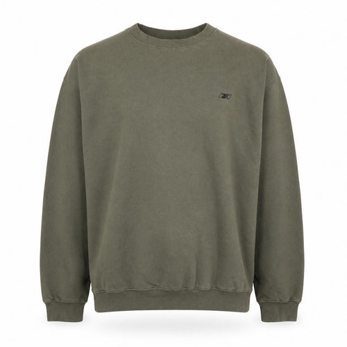 Reebok Mens Khaki Green Crew Neck Sweatshirt 2XL Classic Fit