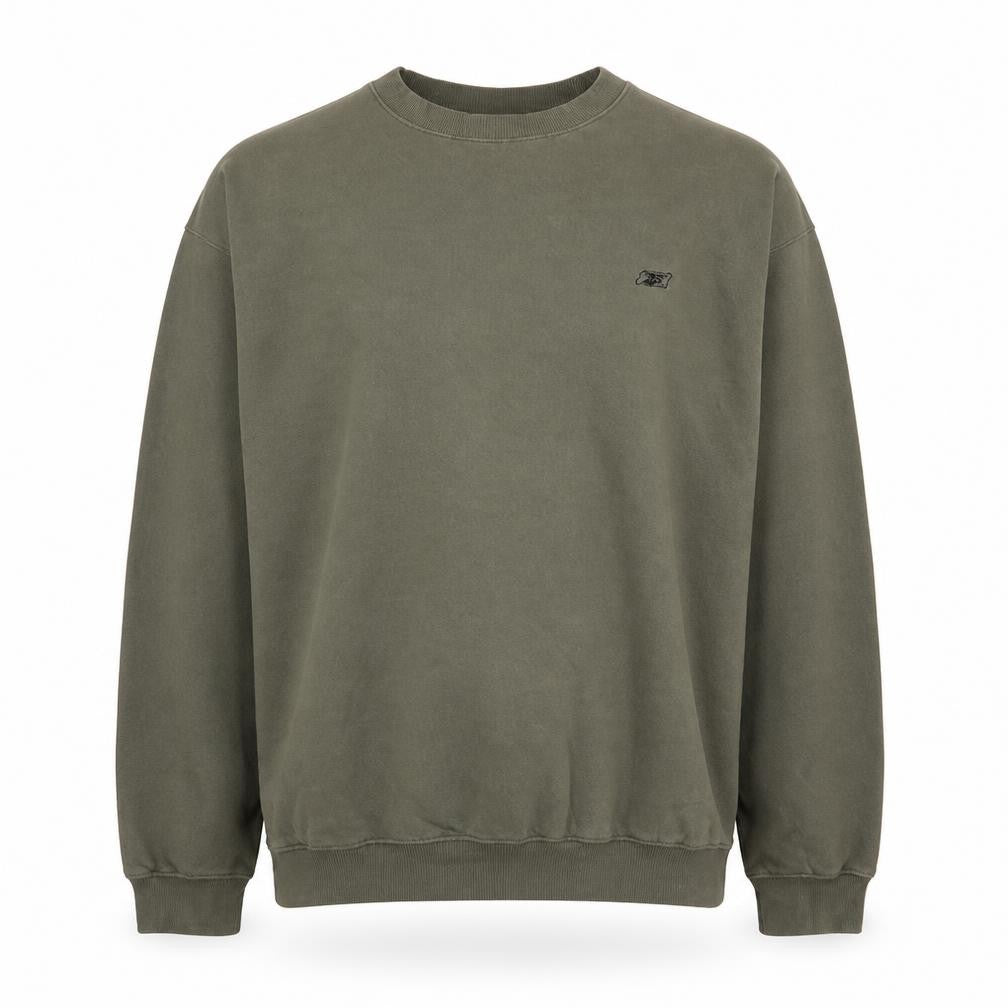 Reebok Mens Khaki Green Crew Neck Sweatshirt 2XL Classic Fit