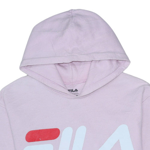 Fila Womens Pink Pullover Hoodie Sweatshirt Size S Logo Print
