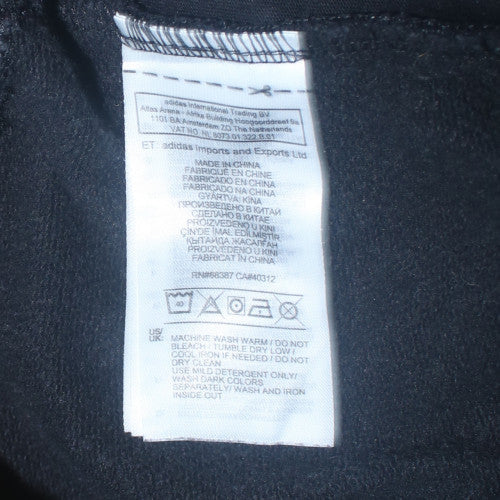 Adidas Womens Black Jogger Sweatpants Size 8 Cotton Blend Drawstring