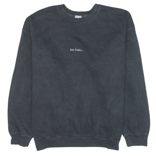 iets frans... Women’s Black Medium Pullover Crew Neck Sweatshirt