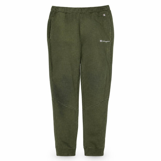 Front view of Champion Men Green M Jogger Sweatpants Fleece Elastic Waist Tapered