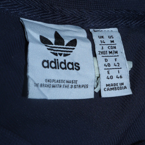 Adidas Womens Navy Blue Long Sleeve Pullover Sweatshirt Size 14