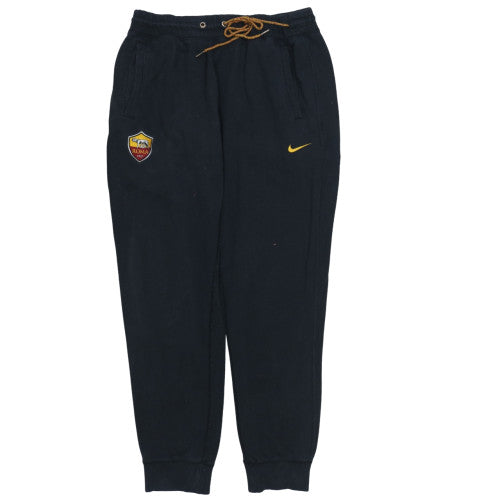 Nike Men Black Jogger Sweatpants L Roma Football Elastic Waist