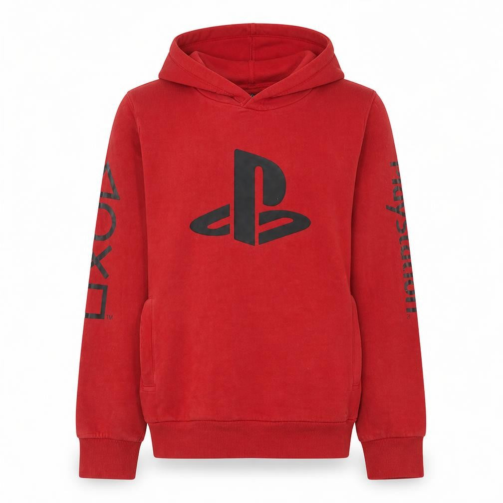 Next Boys Red PlayStation Pullover Hoodie 12 Years Fleece Graphic Print