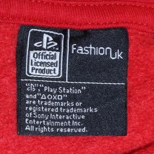 Next Boys Red PlayStation Pullover Hoodie 12 Years Fleece Graphic Print