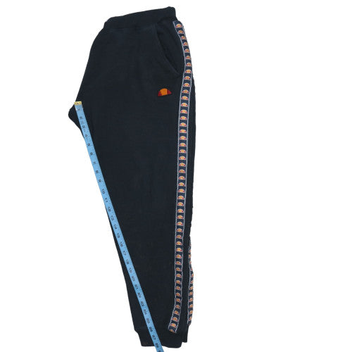 Ellesse Mens Black Jogger Trousers L Fleece Side Stripe Drawstring