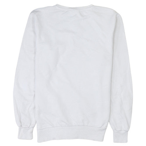 Ellesse Men's White Crew Neck Logo Sweatshirt Size M