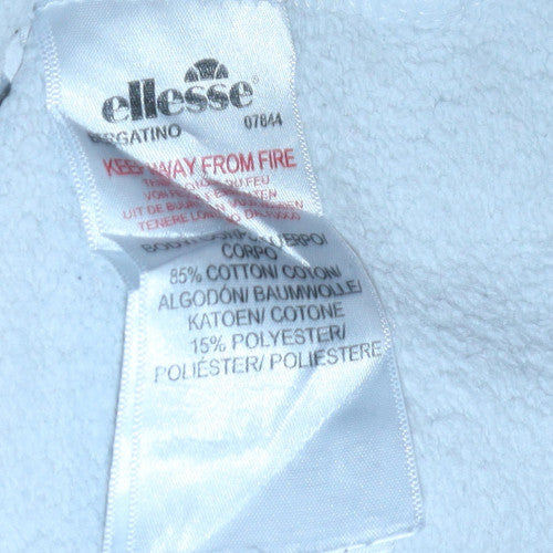Ellesse Men's White Crew Neck Logo Sweatshirt Size M