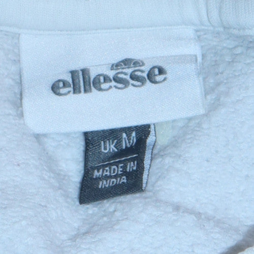 Ellesse Men's White Crew Neck Logo Sweatshirt Size M