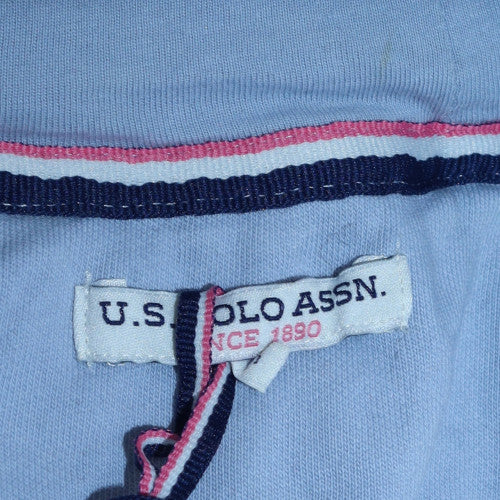 U.S. Polo Assn. Womens Blue Pullover Hoodie Size M Cotton Blend