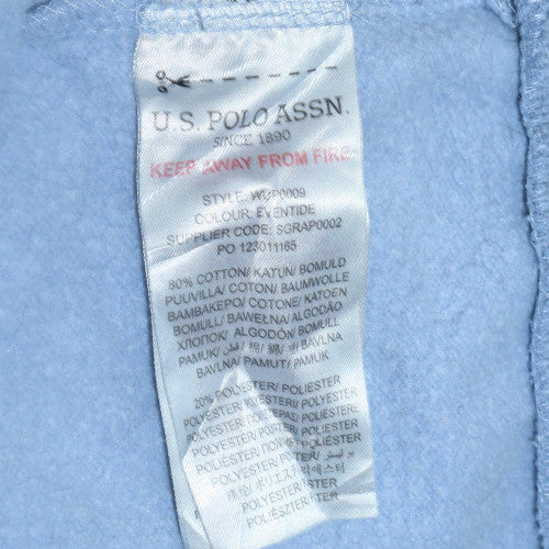 U.S. Polo Assn. Womens Blue Pullover Hoodie Size M Cotton Blend