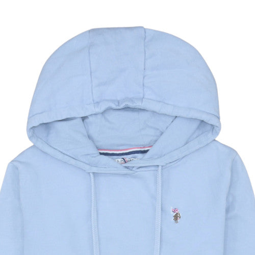U.S. Polo Assn. Womens Blue Pullover Hoodie Size M Cotton Blend