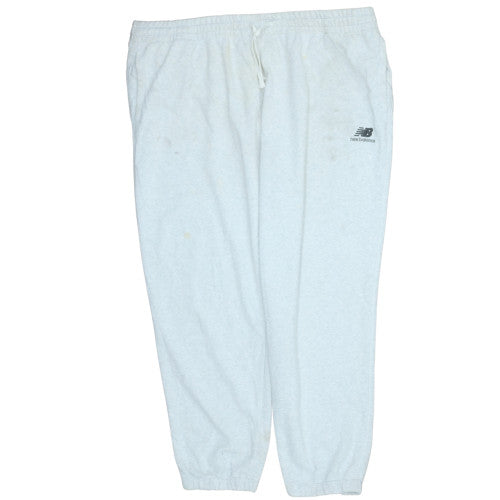 New Balance Men's White Fleece Sweatpants Size S Elastic Waist Activewear