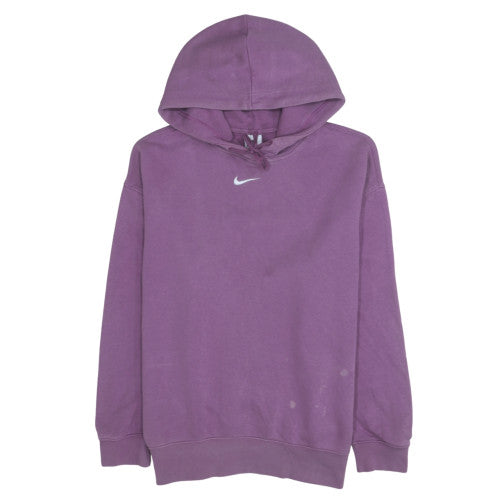 Nike Women Purple Pullover Hoodie M Relaxed Fit Casual Sweatshirt