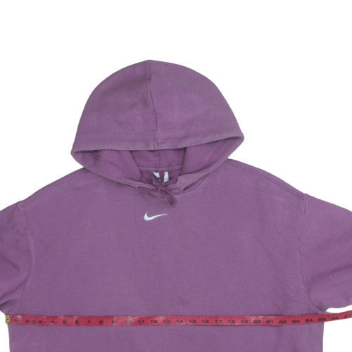 Nike Women Purple Pullover Hoodie M Relaxed Fit Casual Sweatshirt