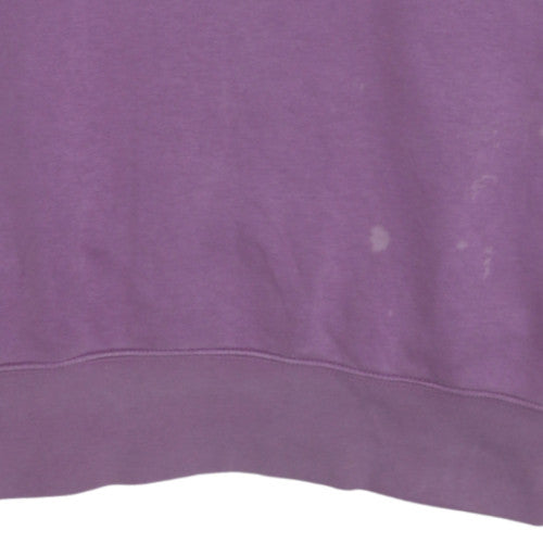 Nike Women Purple Pullover Hoodie M Relaxed Fit Casual Sweatshirt