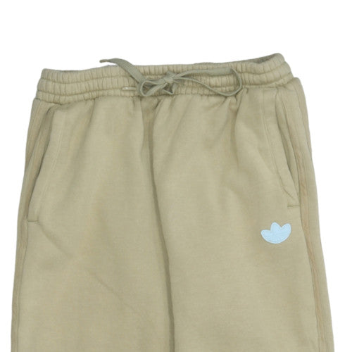 Adidas Womens Beige Jogger Sweatpants Size 12 Fleece Elastic Waist
