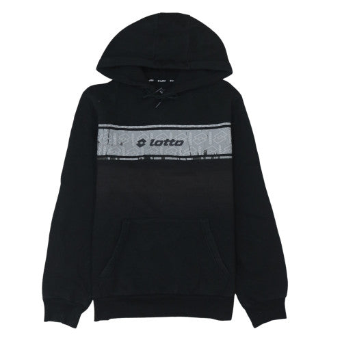 Lotto x Primark Men's Black Hoodie M Pullover Graphic Drawstring